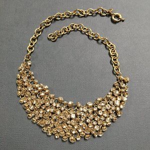J Crew crystal bib necklace, vintage